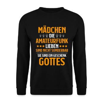 Amateurfunker Amateurfunk Radio Ham Amateur Radio - Unisex Pullover - Schwarz - Vorne - Alina (178cm) & Michal (187cm)