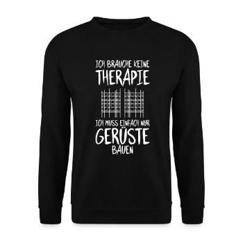 Échafaudage Échafaudage Échafaudage Échafaudage - Sweat-shirt Unisexe - noir - Devant - Alina (178cm) & Michal (187cm)