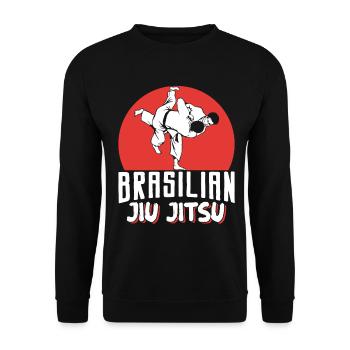 Brazilian Jiu Jitsu MMA Bjj Hugger - Unisex Pullover - Schwarz - Vorne - Alina (178cm) & Michal (187cm)