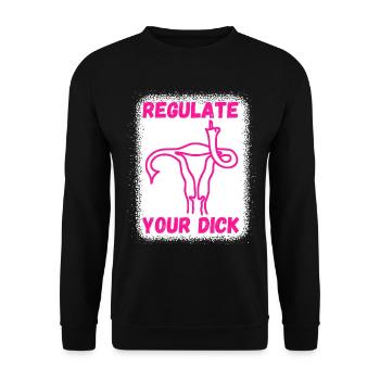 Regulieren Sie Ihren Schwanz - Unisex Pullover - Schwarz - Vorne - Alina (178cm) & Michal (187cm)