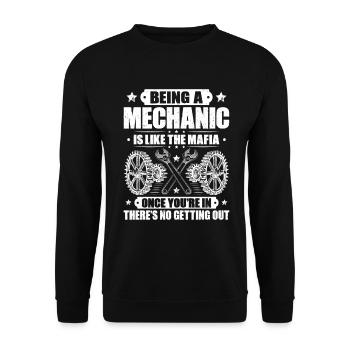 Mechanic Mechanic Mechanics Mechanic - Unisex Sweatshirt - black - Front - Alina (178cm) & Michal (187cm)