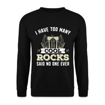 Géologie Géologie Fossiles - Roches fraîches - Sweat-shirt Unisexe - noir - Devant - Alina (178cm) & Michal (187cm)