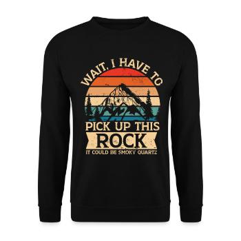 Geology Geologist Fossils Smoky Quartz - Unisex Sweatshirt - black - Front - Alina (178cm) & Michal (187cm)