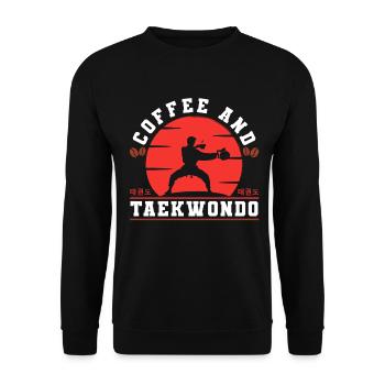 TKD Korean Martial Arts Tae Kwon - Unisex Pullover - Schwarz - Vorne - Alina (178cm) & Michal (187cm)