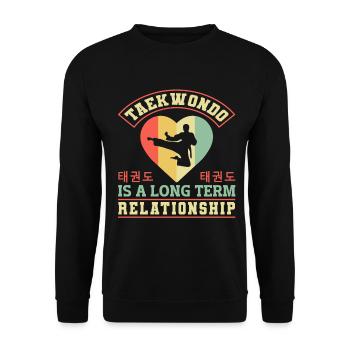 TKD Korean Martial Arts Tae Kwon - Unisex Pullover - Schwarz - Vorne - Alina (178cm) & Michal (187cm)