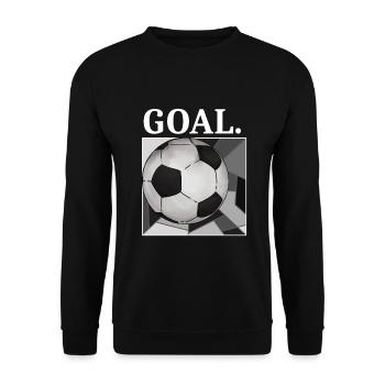 Football Goal Design Vintage Streetwear Design 2022 - Unisex Sweatshirt - black - Front - Alina (178cm) & Michal (187cm)
