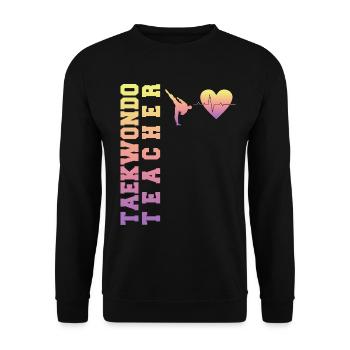 TKD Korean Martial Arts Tae Kwon - Unisex Pullover - Schwarz - Vorne - Alina (178cm) & Michal (187cm)
