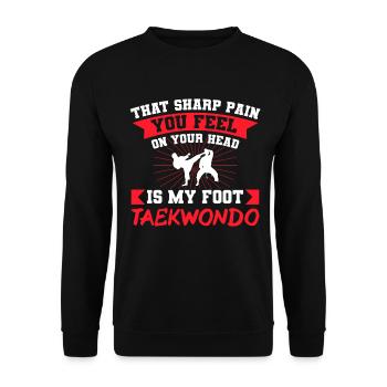TKD Korean Martial Arts Tae Kwon - Unisex Pullover - Schwarz - Vorne - Alina (178cm) & Michal (187cm)