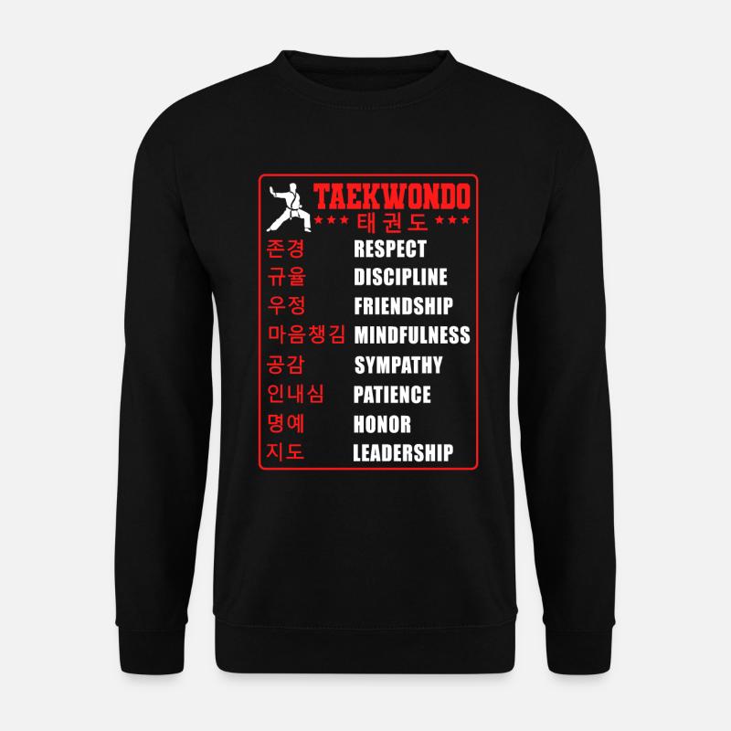 TKD Korean Martial Arts Tae Kwon - Unisex Pullover - Schwarz