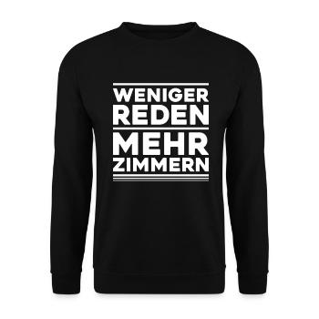 Zimmerer Zimmermann Zimmerei Carpenter Carpentry - Unisex Pullover - Schwarz - Vorne - Alina (178cm) & Michal (187cm)