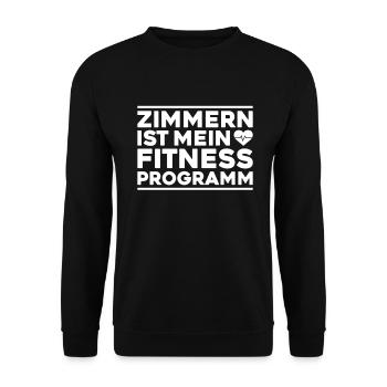 Zimmerer Zimmermann Zimmerei Carpenter Carpentry - Unisex Pullover - Schwarz - Vorne - Alina (178cm) & Michal (187cm)