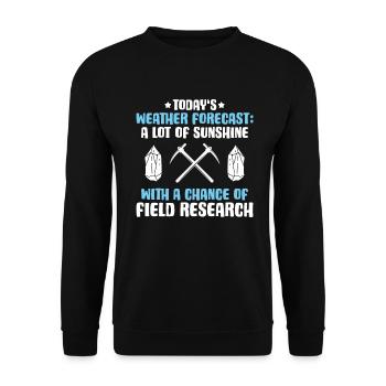 Geologie Geologe Geologist Geology Geologin - Unisex Sweatshirt - black - Front - Alina (178cm) & Michal (187cm)