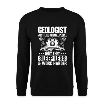 Geologie Geologe Geologist Geology Geologin - Unisex Sweatshirt - black - Front - Alina (178cm) & Michal (187cm)