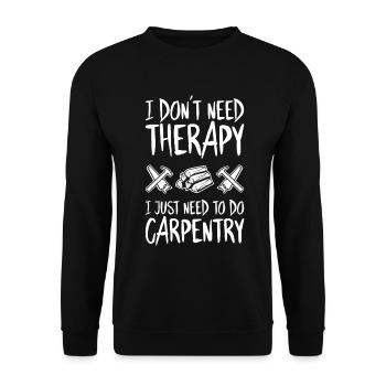 Zimmerer Zimmermann Zimmerei Carpenter Carpentry - Unisex Pullover - Schwarz - Vorne - Alina (178cm) & Michal (187cm)