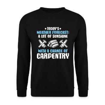 Zimmerer Zimmermann Zimmerei Carpenter Carpentry - Unisex Pullover - Schwarz - Vorne - Alina (178cm) & Michal (187cm)