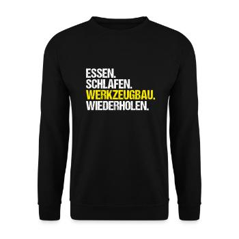 Werkzeugmechaniker Werkzeugmacher Tool & Die Maker - Unisex Pullover - Schwarz - Vorne - Alina (178cm) & Michal (187cm)