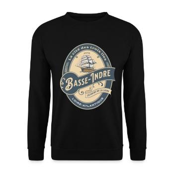 Basse-Indre, la cité des trois îles - Sweat-shirt Unisexe - noir - Devant - Alina (178cm) & Michal (187cm)