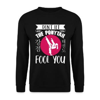 TKD Korean Martial Arts Tae Kwon - Unisex Pullover - Schwarz - Vorne - Alina (178cm) & Michal (187cm)