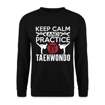 TKD Korean Martial Arts Tae Kwon - Unisex Pullover - Schwarz - Vorne - Alina (178cm) & Michal (187cm)