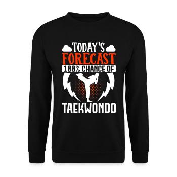 TKD Korean Martial Arts Tae Kwon - Unisex Pullover - Schwarz - Vorne - Alina (178cm) & Michal (187cm)