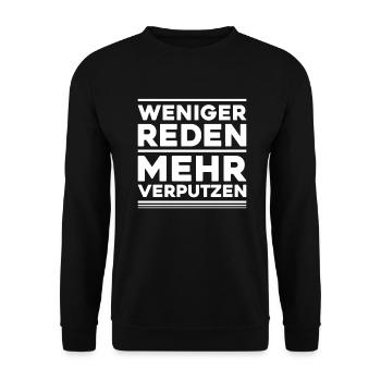 Stuckateur Plasterer Stukkateur Gipser Verputzer - Unisex Pullover - Schwarz - Vorne - Alina (178cm) & Michal (187cm)