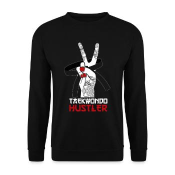 TKD Korean Martial Arts Tae Kwon - Unisex Pullover - Schwarz - Vorne - Alina (178cm) & Michal (187cm)