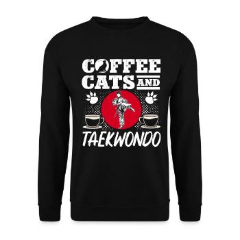 TKD Korean Martial Arts Tae Kwon - Unisex Pullover - Schwarz - Vorne - Alina (178cm) & Michal (187cm)