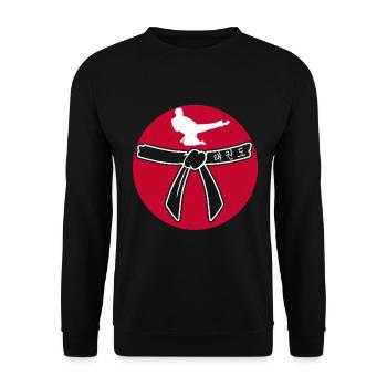 TKD Korean Martial Arts Tae Kwon - Unisex Pullover - Schwarz - Vorne - Alina (178cm) & Michal (187cm)