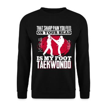 TKD Korean Martial Arts Tae Kwon - Unisex Pullover - Schwarz - Vorne - Alina (178cm) & Michal (187cm)