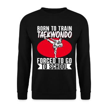 TKD Korean Martial Arts Tae Kwon - Unisex Pullover - Schwarz - Vorne - Alina (178cm) & Michal (187cm)