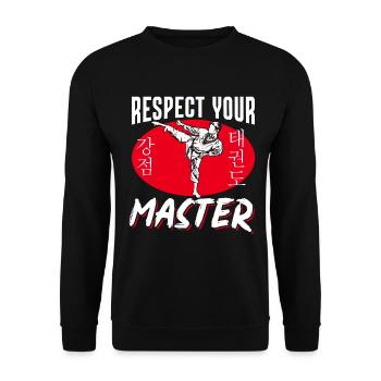 TKD Korean Martial Arts Tae Kwon - Unisex Pullover - Schwarz - Vorne - Alina (178cm) & Michal (187cm)