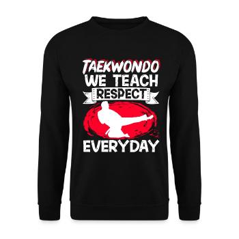 TKD Korean Martial Arts Tae Kwon - Unisex Pullover - Schwarz - Vorne - Alina (178cm) & Michal (187cm)
