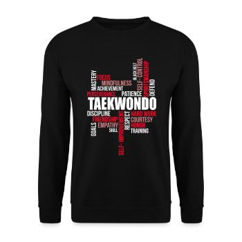 TKD Korean Martial Arts Tae Kwon - Unisex Pullover - Schwarz - Vorne - Alina (178cm) & Michal (187cm)