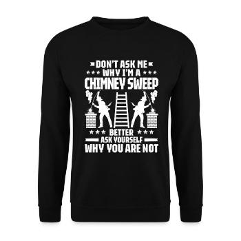 Schornsteinfeger Kaminkehrer Ramoneur - Sweat-shirt Unisexe - noir - Devant - Alina (178cm) & Michal (187cm)