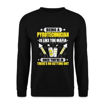 Pyrotechnician Fireworks Pyrotechnics Pyrotechnician - Unisex Sweatshirt - black - Front - Alina (178cm) & Michal (187cm)