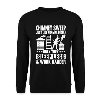 Schornsteinfeger Kaminkehrer Ramoneur - Sweat-shirt Unisexe - noir - Devant - Alina (178cm) & Michal (187cm)