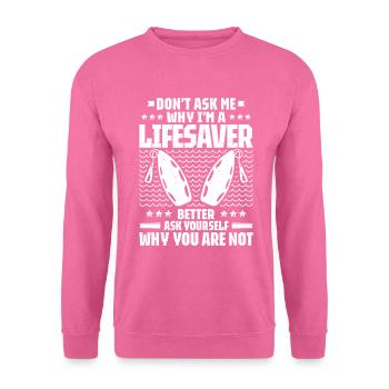 Sauveteur sauvetage aquatique sauveteur - Sweat-shirt Unisexe - rose - Devant