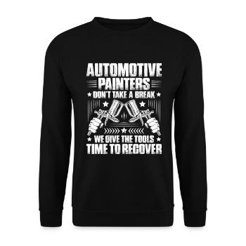 Peintre de véhicule Peintre d’automobile Peintre d’automobiles - Sweat-shirt Unisexe - noir - Devant - Alina (178cm) & Michal (187cm)