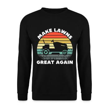 Rendre les pelouses à nouveau géniales - Sweat-shirt Unisexe - noir - Devant - Alina (178cm) & Michal (187cm)