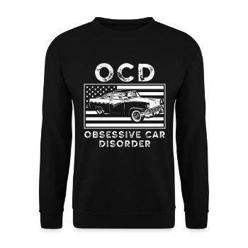 OCD obsessive car dissorder - Unisex Sweatshirt - black - Front - Alina (178cm) & Michal (187cm)