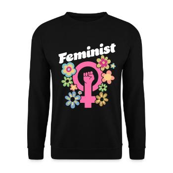 Female Women's Rights Female - Unisex Sweatshirt - black - Front - Alina (178cm) & Michal (187cm)