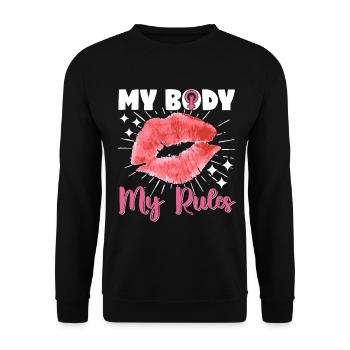 Feminist Womens Rights Female - Unisex Pullover - Schwarz - Vorne - Alina (178cm) & Michal (187cm)