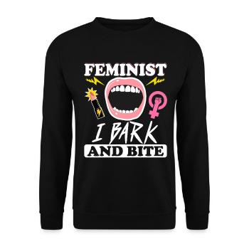 Female Womens Rights Female - Unisex Pullover - Schwarz - Vorne - Alina (178cm) & Michal (187cm)