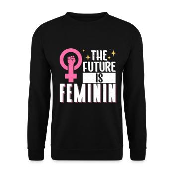 Feminist Women's Rights Female - Unisex Sweatshirt - black - Front - Alina (178cm) & Michal (187cm)