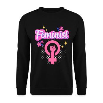 Feminist Women's Rights Female - Unisex Sweatshirt - black - Front - Alina (178cm) & Michal (187cm)