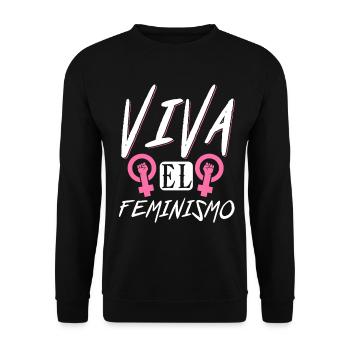 Feminist Womens Rights Female - Unisex Pullover - Schwarz - Vorne - Alina (178cm) & Michal (187cm)