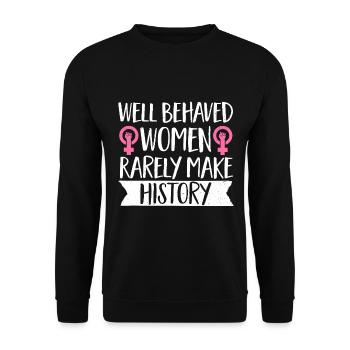 Feminist Women's Rights Female - Unisex Sweatshirt - black - Front - Alina (178cm) & Michal (187cm)