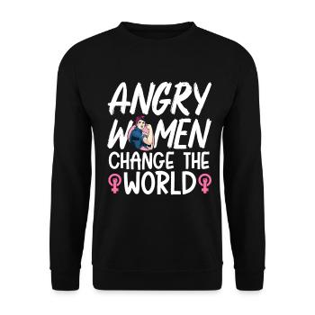 Feminist Women's Rights Female - Unisex Sweatshirt - black - Front - Alina (178cm) & Michal (187cm)