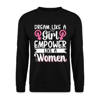 Feminist Women's Rights Female - Unisex Sweatshirt - black - Front - Alina (178cm) & Michal (187cm)