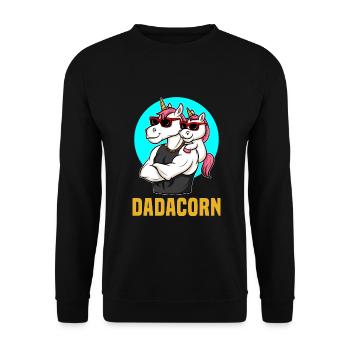 Licorne Dadacorn Père Fils Bébé Garçon - Sweat-shirt Unisexe - noir - Devant - Alina (178cm) & Michal (187cm)